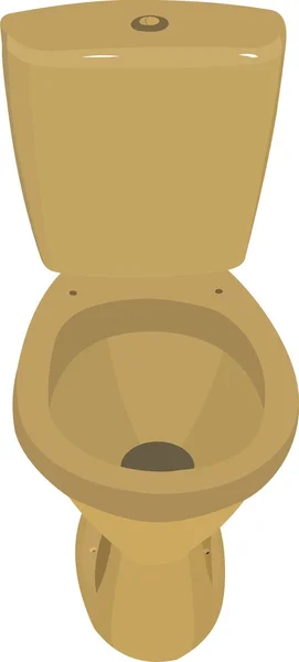Gold toilet bowl — Stock Vector