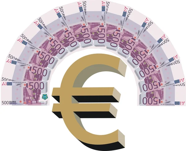 Denaro in euro — Vettoriale Stock