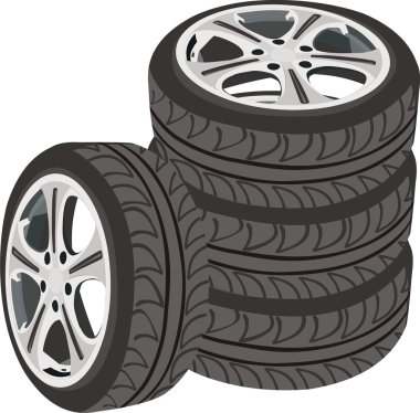 Car wheels clipart