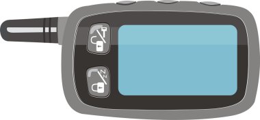 Control of car alarms clipart