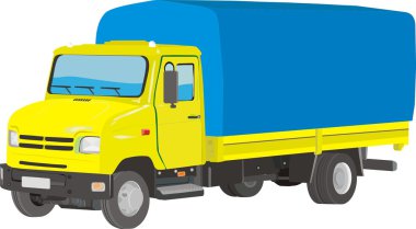 Lorry isolated on white clipart