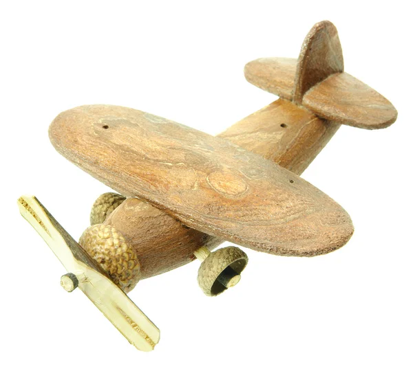 stock image Hand-made toy - ecological material - plane