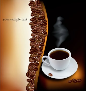 Design coffee backgrounds. Vector.