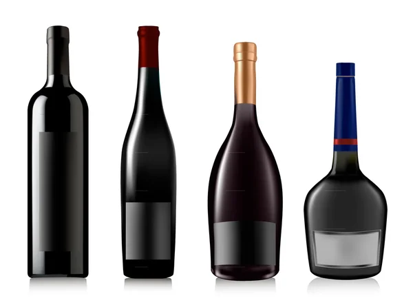 Ensemble de différentes boissons et cocktails. Illustration vectorielle . — Image vectorielle