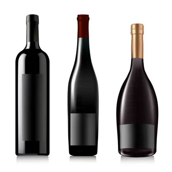 Ensemble de différentes bouteilles. Illustration vectorielle . — Image vectorielle