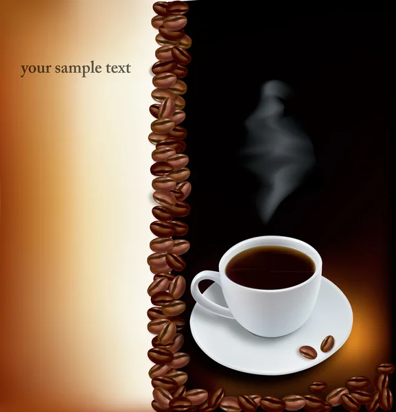 コーヒーの背景を設計します。ベクトル. — ストックベクタ