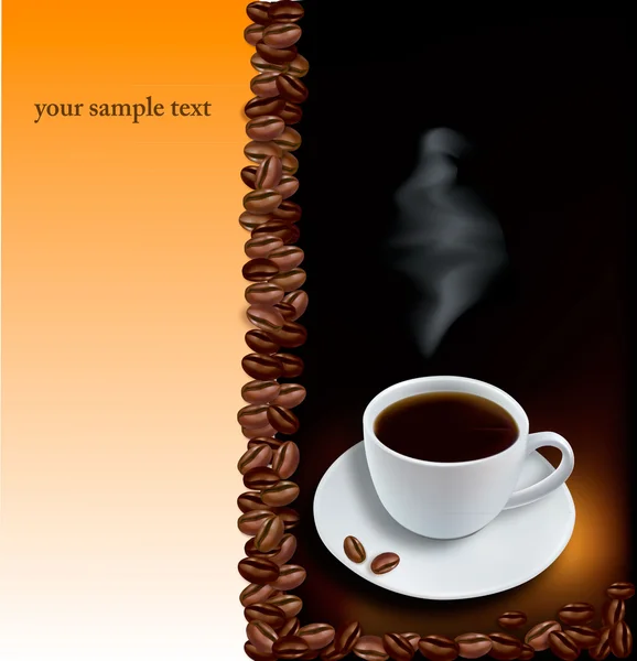 Ontwerp koffie achtergronden. vector. — Stockvector