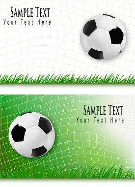 Two football backgrounds. Vector. clipart