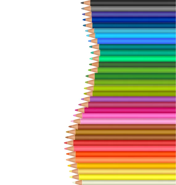 Sfondo con matite a colori. Illustrazione vettoriale . — Vettoriale Stock