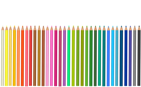 Fondo con lápices de color. Vector — Vector de stock