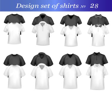 Set of colored shirts. Vector. clipart