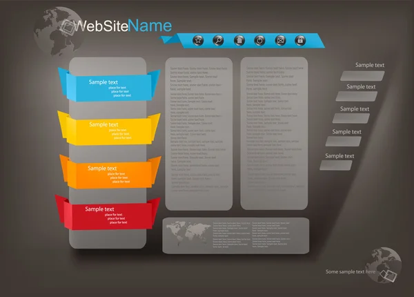 Šablona návrhu obchodní webové stránky. vektor. — Stockový vektor