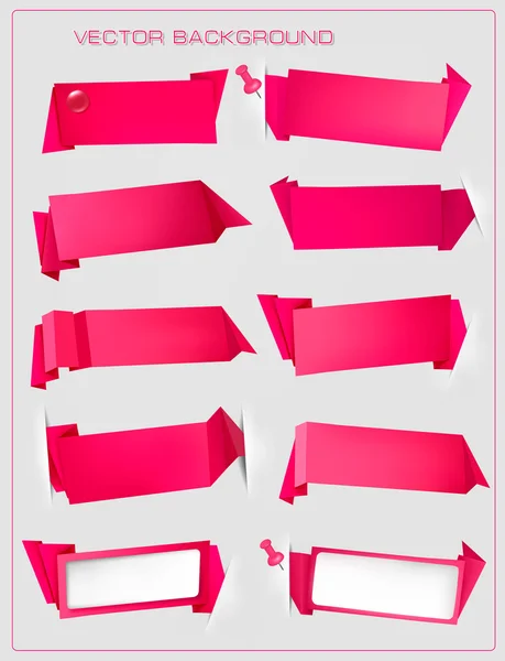 Abstrakte rote Origami-Sprechblasenvektor Hintergrund. — Stockvektor