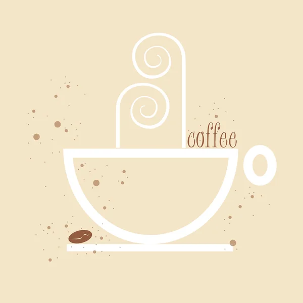 Silueta káva — Stockový vektor