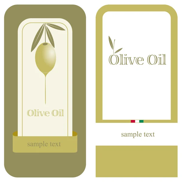 Etichetta dell'olio d'oliva — Vettoriale Stock