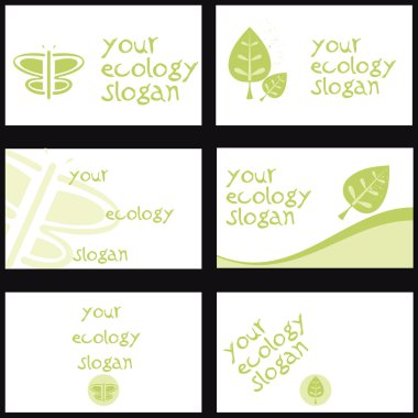 Business Cards Eco Bio clipart