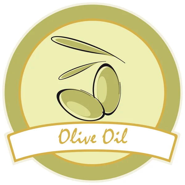 Olive Oli Label — Stock Vector