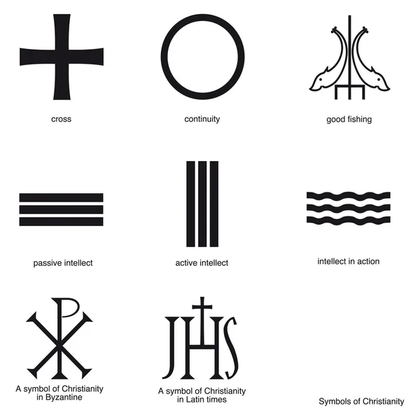 Symboles chrétiens — Image vectorielle