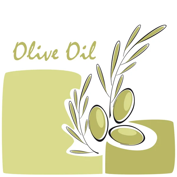Olivenöl-Etikett — Stockvektor