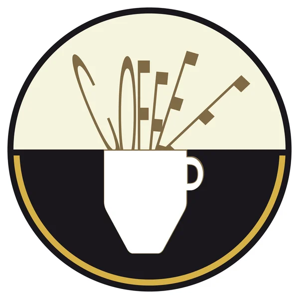 Etichetă de cafea — Vector de stoc