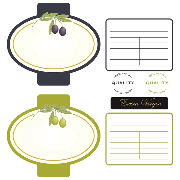Olive Label — Stock Vector