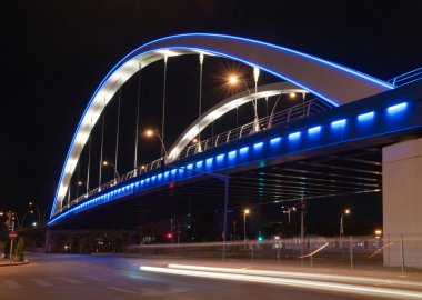 Bridge in the night clipart