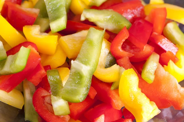 Gekleurde peppers vermengd — Stockfoto