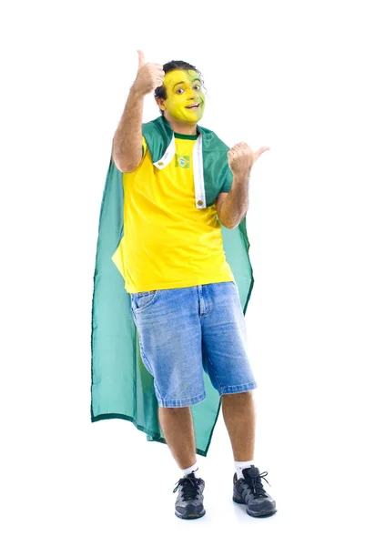 Brasilianischer Unterstützer — Stockfoto