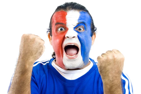 Glad fransk supporter — Stockfoto