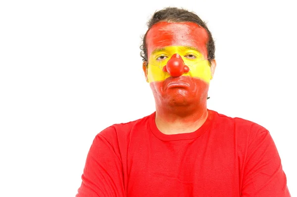 Clown spanska anhängare — Stockfoto