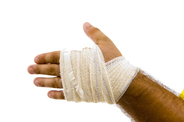 Bandaged hand — Stock Photo, Image