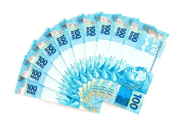 Novo dinheiro brasileiro — Fotografia de Stock
