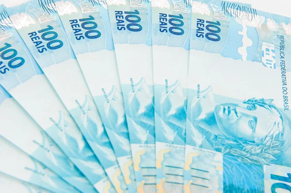 Новые бразильские деньги — стоковое фото