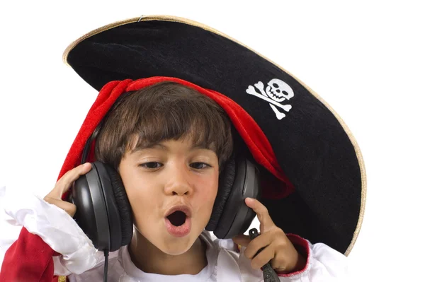 Pirata Ouça Música — Fotografia de Stock