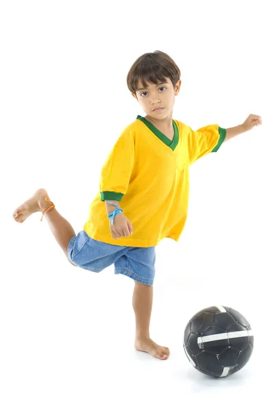 Молодой бразильский игрок — стоковое фото