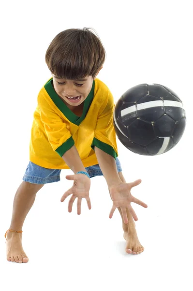 Молодой бразильский игрок — стоковое фото