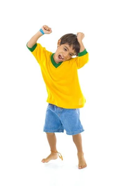 Young Brazilian Supporter — Stock Photo, Image