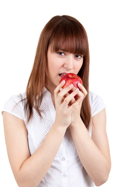 stock image Young woman with apple