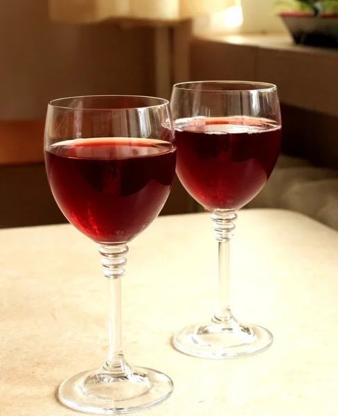 와인 2 잔 — 스톡 사진