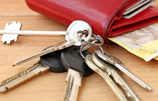 stock image Wallet and keys