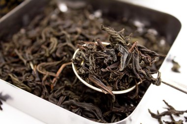 siyah çay yaprakları