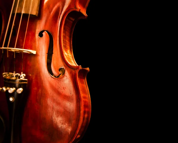 Close Up Violin Copy Space Stock Picture