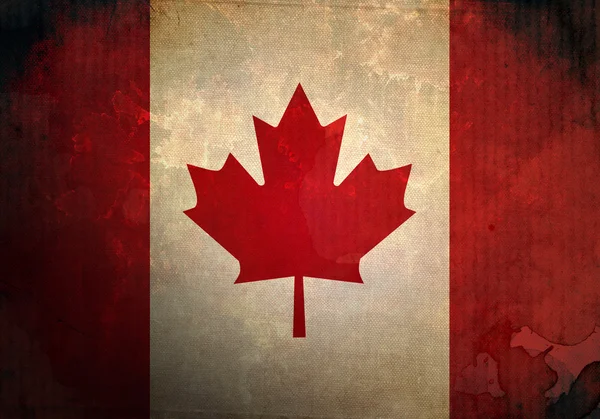 Прапор Канади гранж — стокове фото