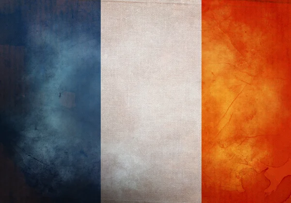 Grunge francouzská vlajka — Stock fotografie