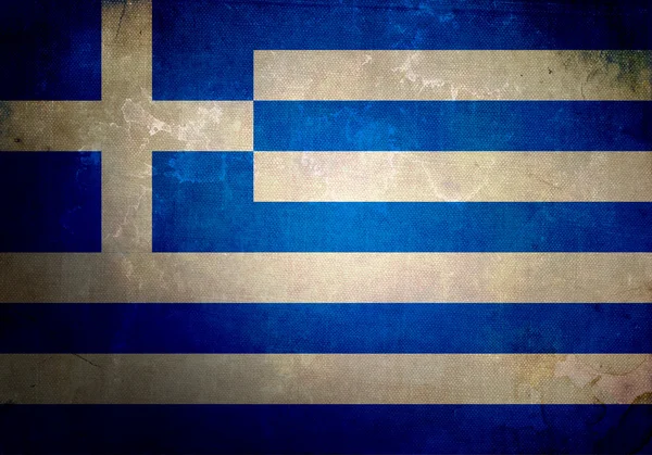 Grunge Bandera de Grecia —  Fotos de Stock