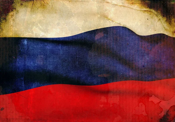Ρωσική σημαία grunge — Φωτογραφία Αρχείου