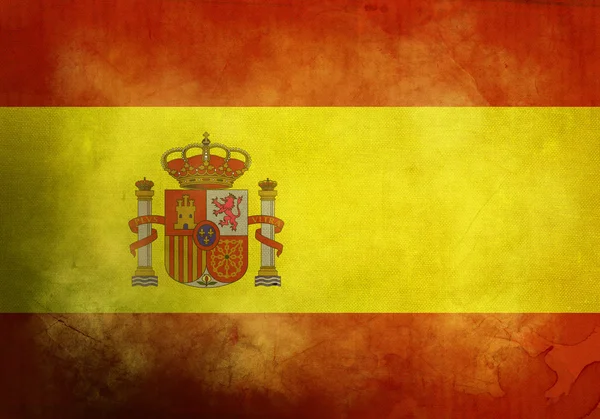 Іспанська прапор гранж — стокове фото