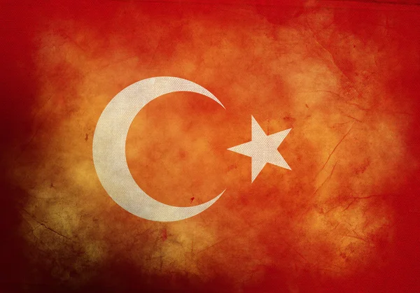 Турецький прапор гранж — стокове фото