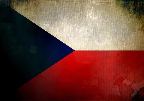 Grunge Tjeckien flagga — Stockfoto