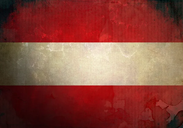 Grunge Ausztria zászló — Stock Fotó